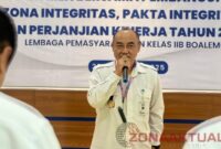 Foto Kalapas Boalemo berikan sambutan kepada jajaran lapas kelas IIB boalemo 
