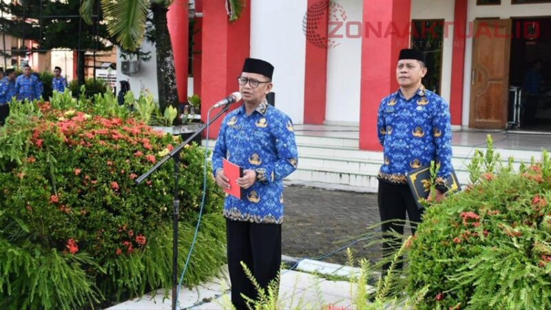 Foto : Yakob Yusuf Pimpin Apel Korpri Peringatan Hari patriotik Gorontalo 23 Januari 2025
