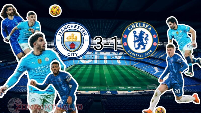 Manchester City Comeback kan perlawanan Chelsea di liga inggris pada Minggu (26/1/2025)
