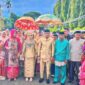 ADAT MOOLOPU WABUP BOALEMO -- Wakil Bupati Boalemo Lahmudin Hambali jalani prosesi adat Moloopu, Minggu (23/2/2025). 