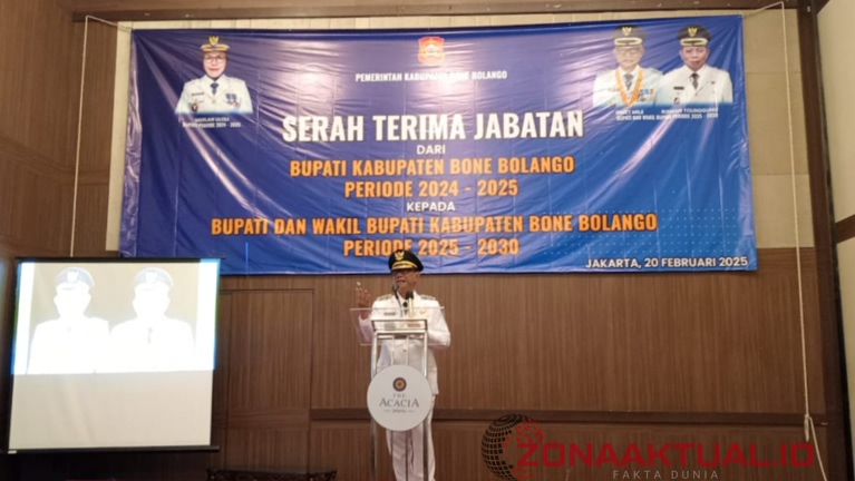 Foto: Serah Terima Jabatan Ismet Mile sebagai Bupati Bonebolango di Jakarta, kamis (20/2/2025).