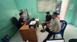 Foto : Interogasi Pihak Polres Gorontalo Kota Terkait Terduga Pelaku Pengedar Narkoba 