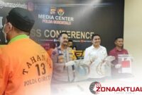 Foto : Conference Pers Polda Gorontalo terkait kasus penimbunan BBM Bersubsidi oleh oknum warga di Gorontalo Utara 