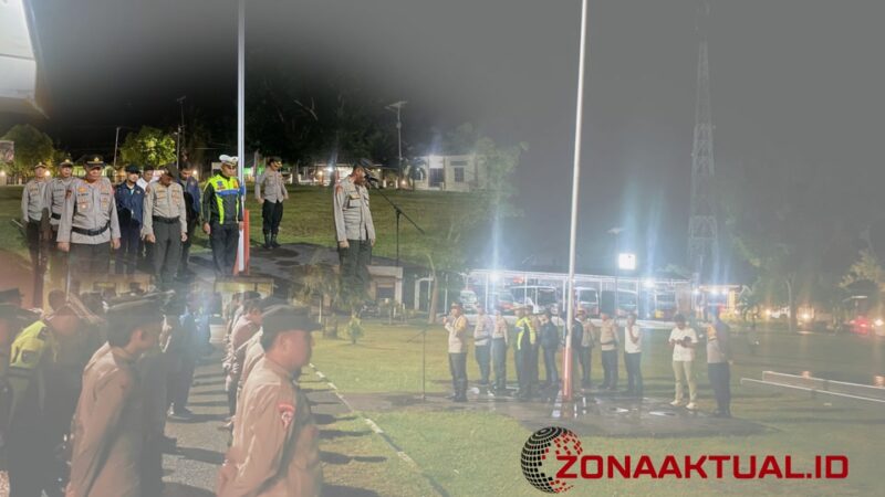 Foto : Polres Boalemo Gelar Apel Kesiapan Pengamanan Malam Takbiran Idulfitri 1446 H