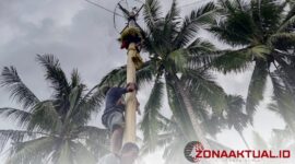 Foto : Suasana Desa Piloliyanga, Kecamatan Tilamuta, Boalemo, Minggu (6/4/2025), mendadak ramai dipenuhi gelak tawa dan sorak sorai