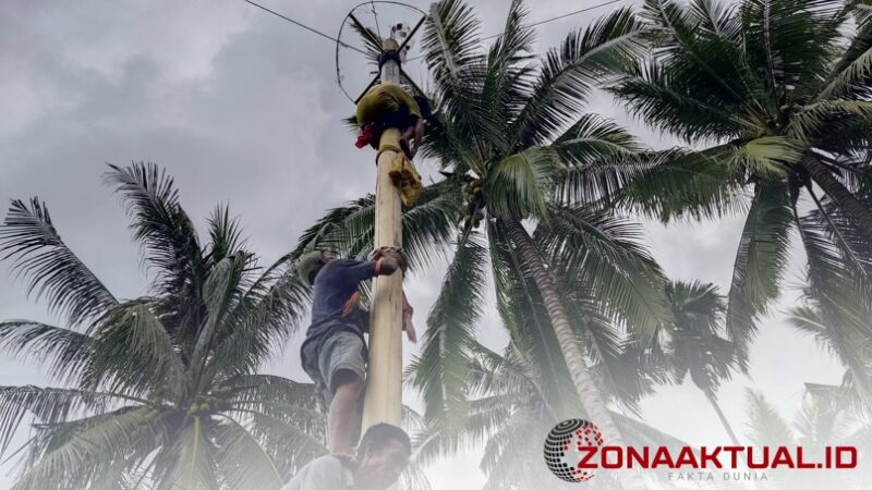 Foto : Suasana Desa Piloliyanga, Kecamatan Tilamuta, Boalemo, Minggu (6/4/2025), mendadak ramai dipenuhi gelak tawa dan sorak sorai