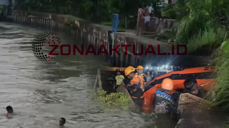 Foto : tangkapan layar video dari warga, sebelum seorang remaja hilang di sungai