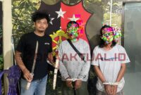Foto : Tim Resmob Rajawali Polresta Gorontalo Kota berhasil mengamankan terduga pelaku penganiayaan yang terjadi di Kelurahan Limba UI Kecamatan Kota Selatan Kota Gorontalo
