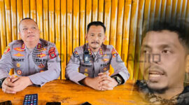 Foto : Kapolres Boalemo Bantah Lakukan Kekerasan kepada oknum penambang ilegal 