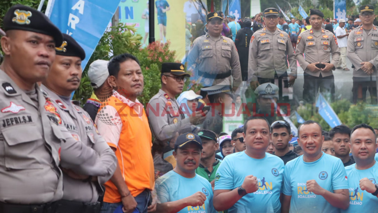 Foto : Polres Boalemo Lakukan Penjagaan Pada Boalemo BNN Run 5K