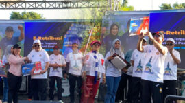 Foto : peluncuran Sistem Terpadu 12 Retribusi Pasar (ST12 PAS)