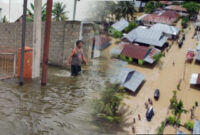Foto : Banjir di Dua Desa di Gorontalo Tanggul Jebol, 466 jiwa jadi korban banjir
