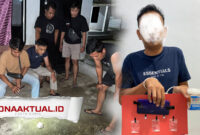 Foto : Penangkapan anggota kepolisian satnarkoba Polres Boalemo