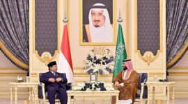 Foto : Presiden Republik Indonesia Prabowo Subianto resmi bertemu dengan Putra Mahkota sekaligus Perdana Menteri Arab Saudi, Pangeran Mohammed bin Salman