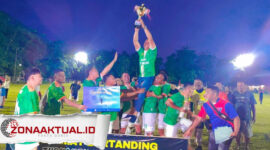 Foto : PERUMDA Tirta Boalemo Angkat Trofi Juara Fun Minisoccer Modelomo Cup 2025