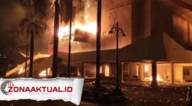 Foto : Gedung DPRD Makassar Terbakar