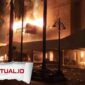 Foto : Gedung DPRD Makassar Terbakar