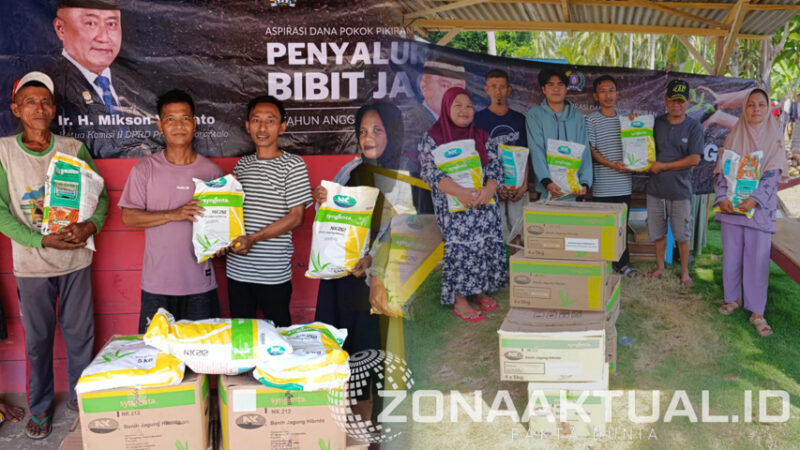Foto : Mikson Yapanto Buktikan Komitmen Lewat Bantuan Bibit di Pohuwato