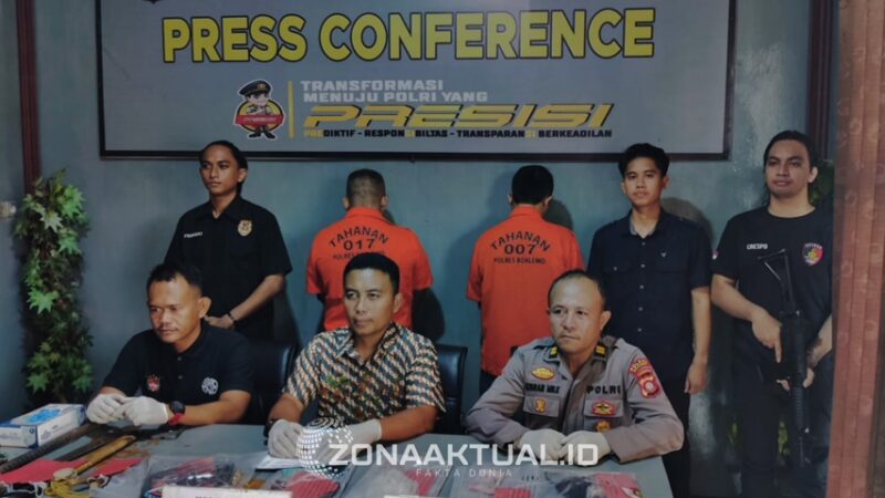 Foto : Pers Conference Polres Boalemo terkait penangkapan pelaku pencurian sarang burung walet