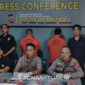 Foto : Pers Conference Polres Boalemo terkait penangkapan pelaku pencurian sarang burung walet