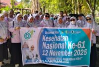 Foto : Puskesmas Berlian Laksanakan Giat Jalan Sehat untuk memeringati HKN ke 61