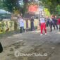 Foto : Jajaran Polsek Tilamuta yang dipimpin Kapolsek Iptu Dolvy Supratno melaksanakan kegiatan olahraga pagi bersama Camat Tilamuta, Ruslin Limalo