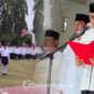 Foto : Pemerintah Kabupaten Boalemo memperingati Hari Santri Nasional yang dipusatkan di lapangan Alun-alun Tilamuta, Rabu (22/10/2025).