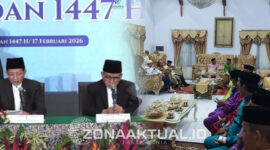 Foto : conference pers sidang isbat dan prosesi adat tonggeyamo di Kabupaten Boalemo 