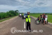 Foto : Satlantas Polres Boalemo laksanakan razia 